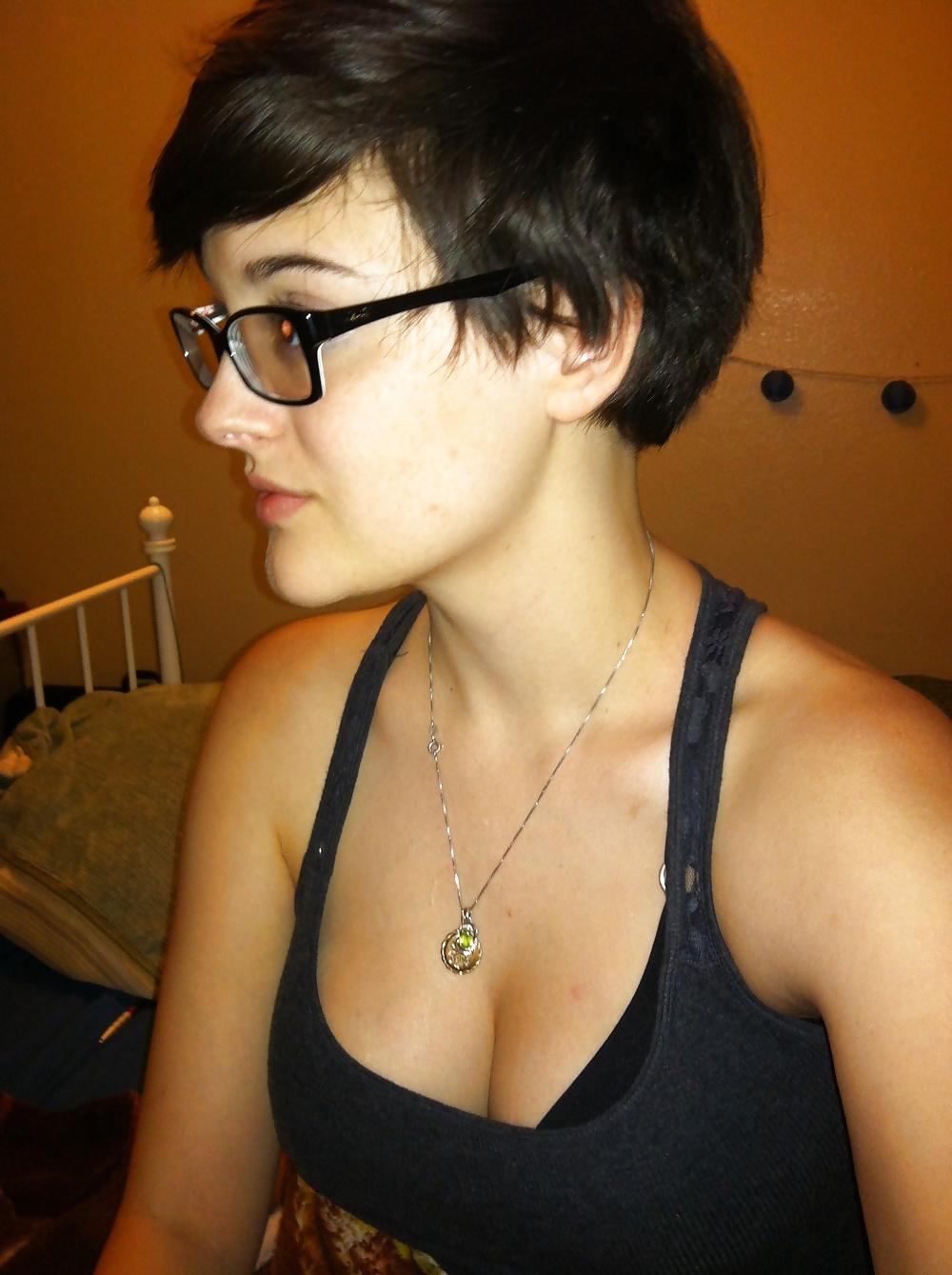 25P Short Hair with Glasses