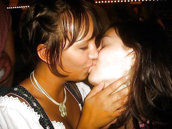 24P Dirndl sluts kissing