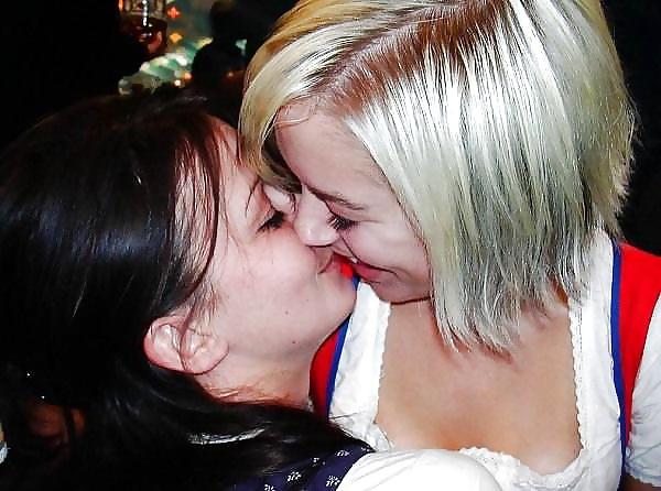 24P Dirndl sluts kissing