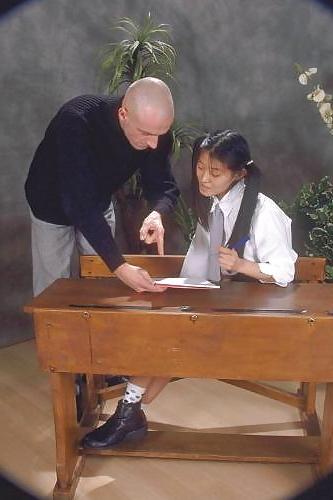 25P Asian schoolgirl and Teacher