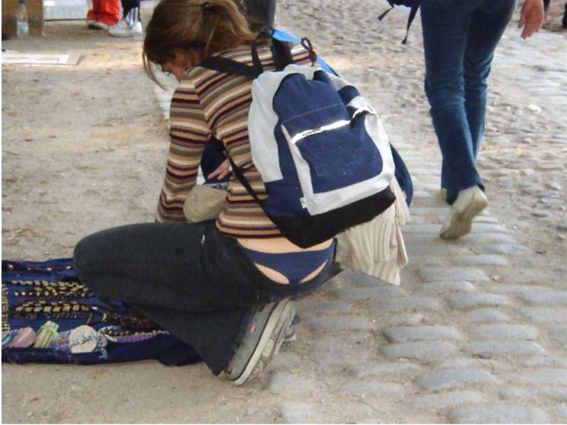 25P Visible Thongs in Public
