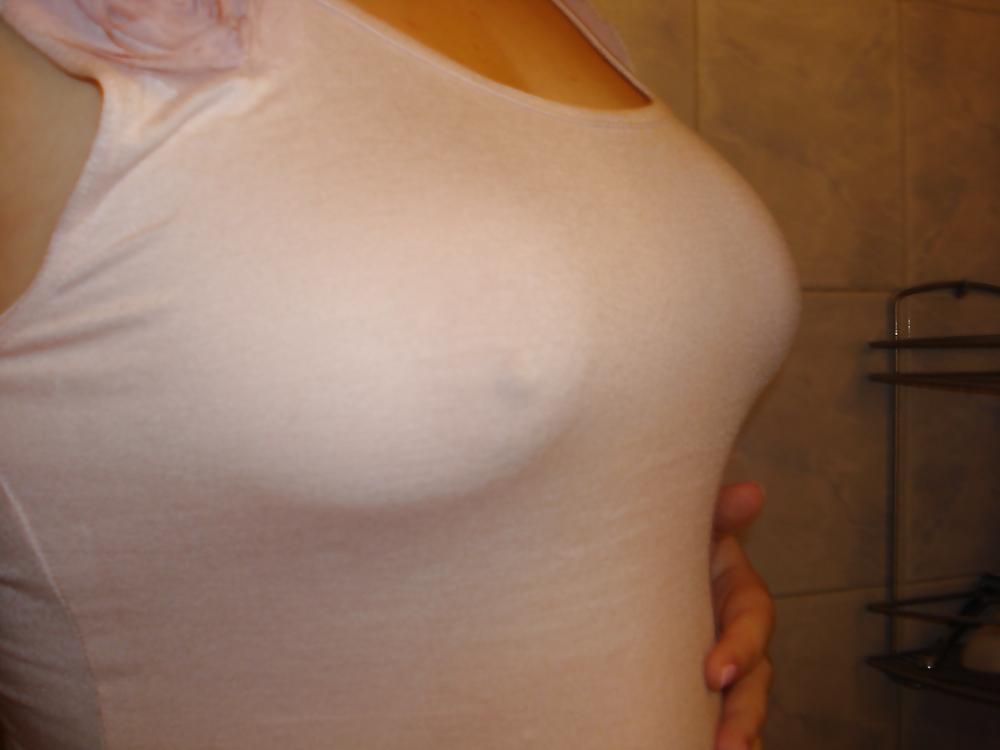 13P wet T-shirt in a shower