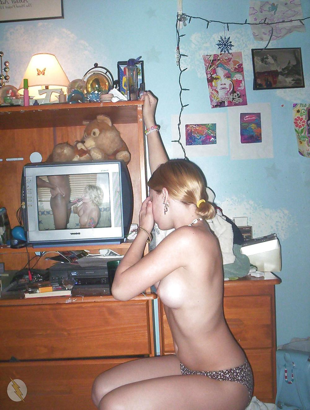 23P Girls watching porn and and playing with themselves