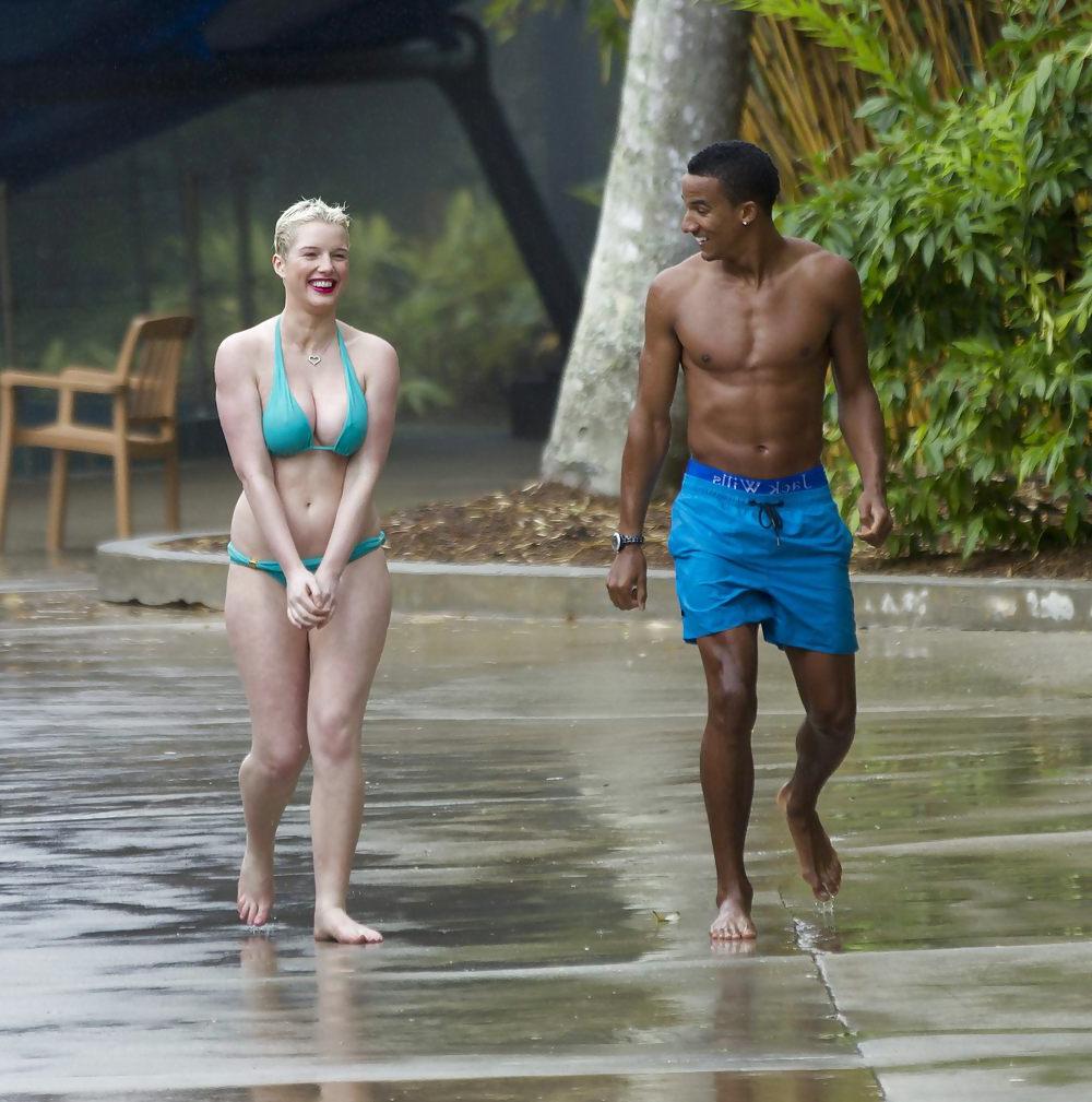 25P Helen Flanagan bikini HQ (ass shot and hint of nip slip)