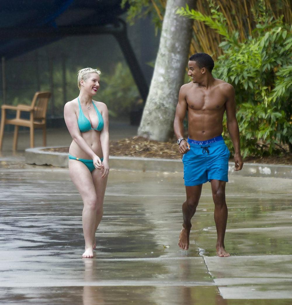 25P Helen Flanagan bikini HQ (ass shot and hint of nip slip)