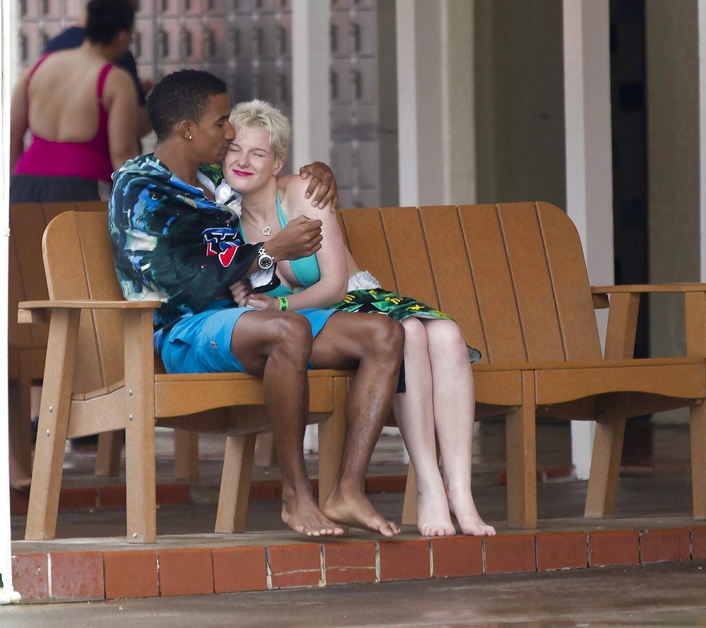25P Helen Flanagan bikini HQ (ass shot and hint of nip slip)