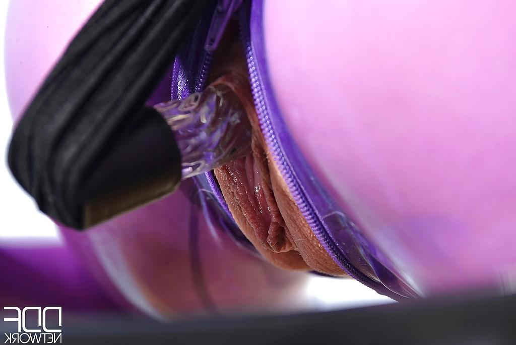 16P Latex slut Lucy loves a hardcore fetish with a toy in her tight pussy