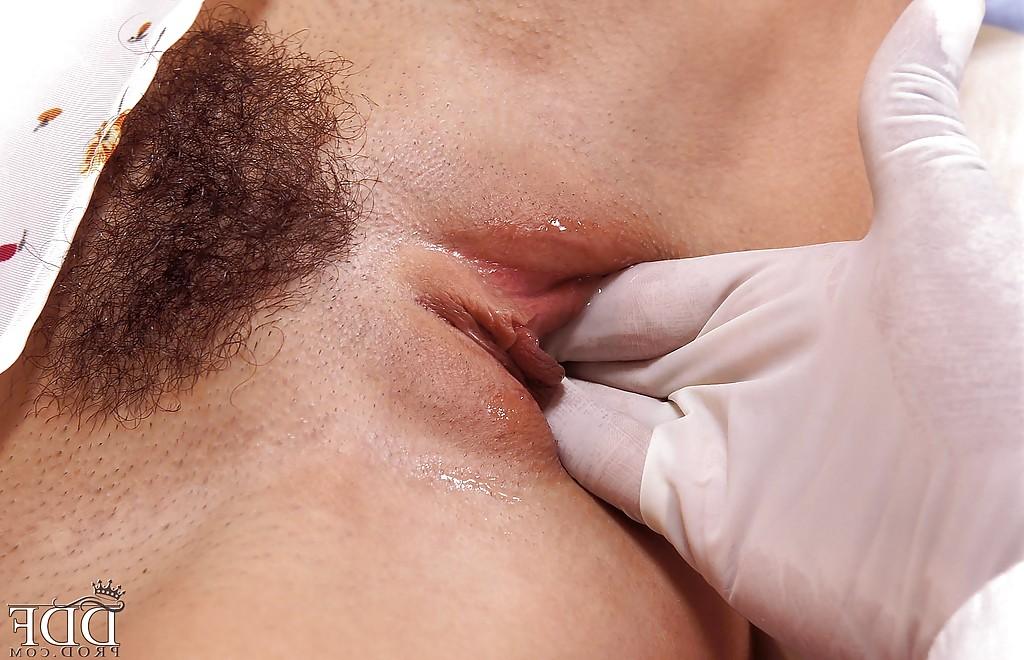 16P Lusty brunette gobbles her black doctor's big cock and gets anally crashed