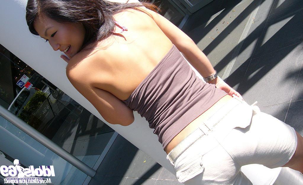 16P Smiley asian cutie flashing her tempting breast with sweet nipple