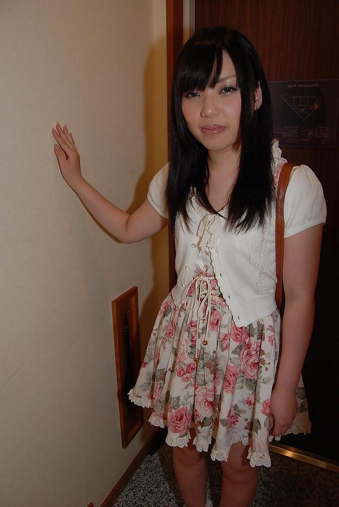 16P Lovely asian teen Chisa Nagata getting nude and vibing her slit