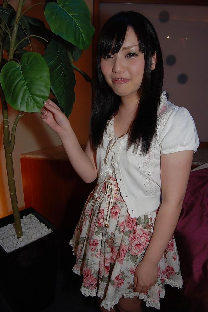 16P Lovely asian teen Chisa Nagata getting nude and vibing her slit
