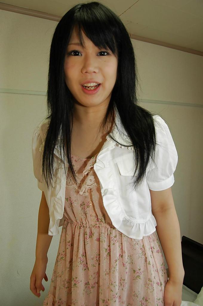 16P Shy asian teen getting nude and showing off her hairy gash in close up