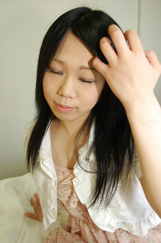 16P Shy asian teen getting nude and showing off her hairy gash in close up