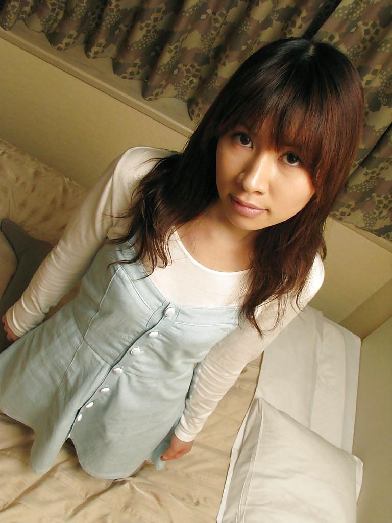 16P asian teen in nylon knee socks undressing and exposing her pussy in close up