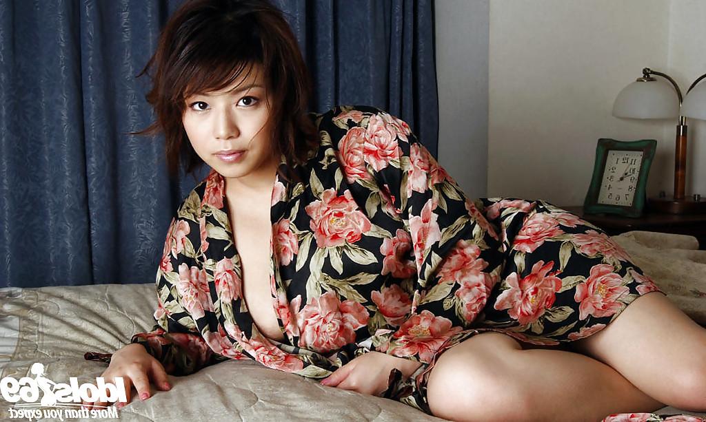 16P Asian teen babe with big tits Mai Haruna stripping and posing naked