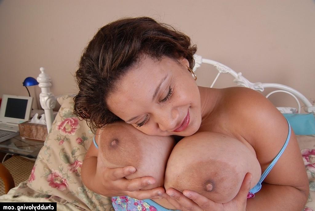 16P Mature BBW Monet playing with her awesomely huge tits and masturbating