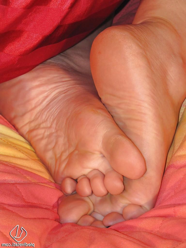 16P Blonde slut Marlene adores foot fetish and her new pajamas