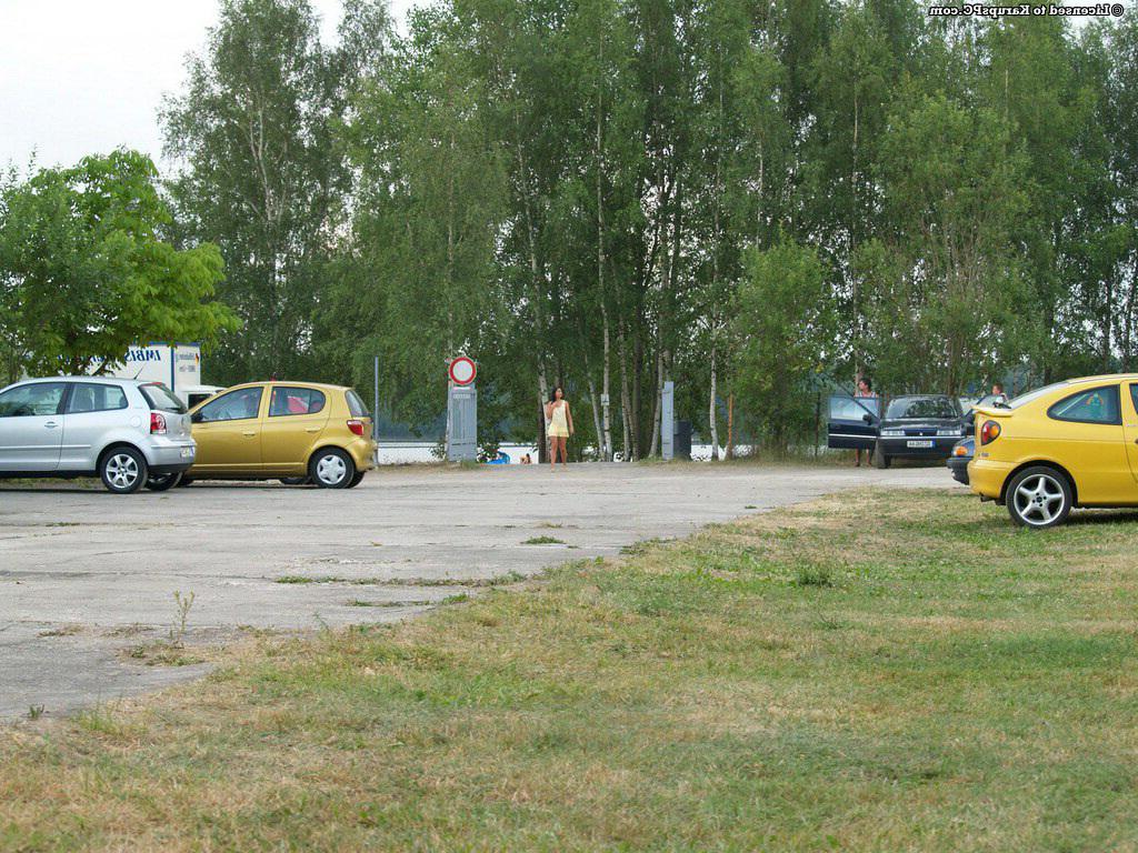 16P Frisky brunette amateur exposing her sexy curves in the public place