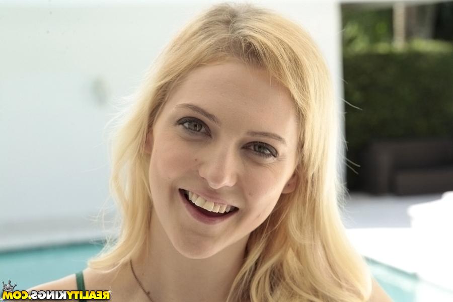 16P Barely legal blonde Mila Evans flashing her natural tits outdoors