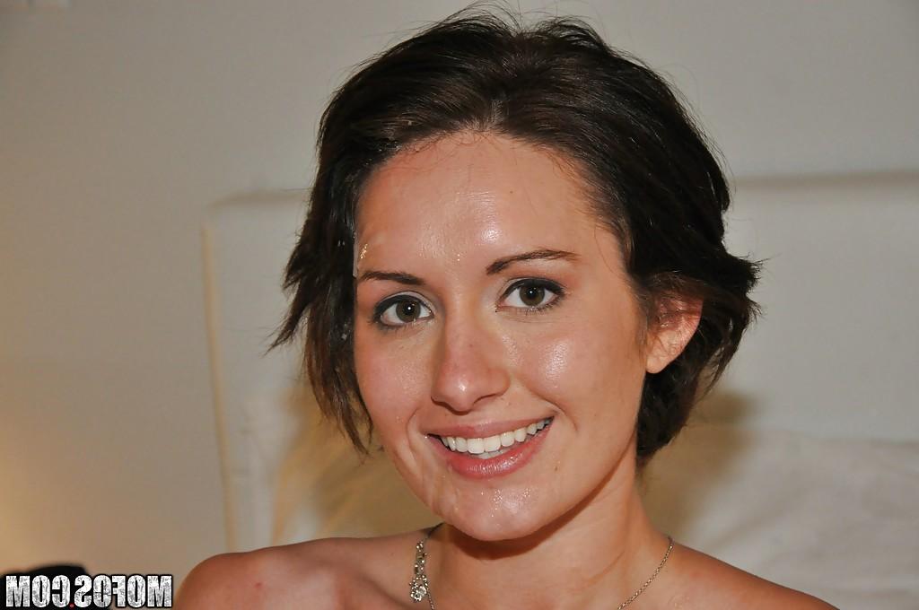 16P Sweet brunette Evelyn Lacie is showing her fantastic tiny tits