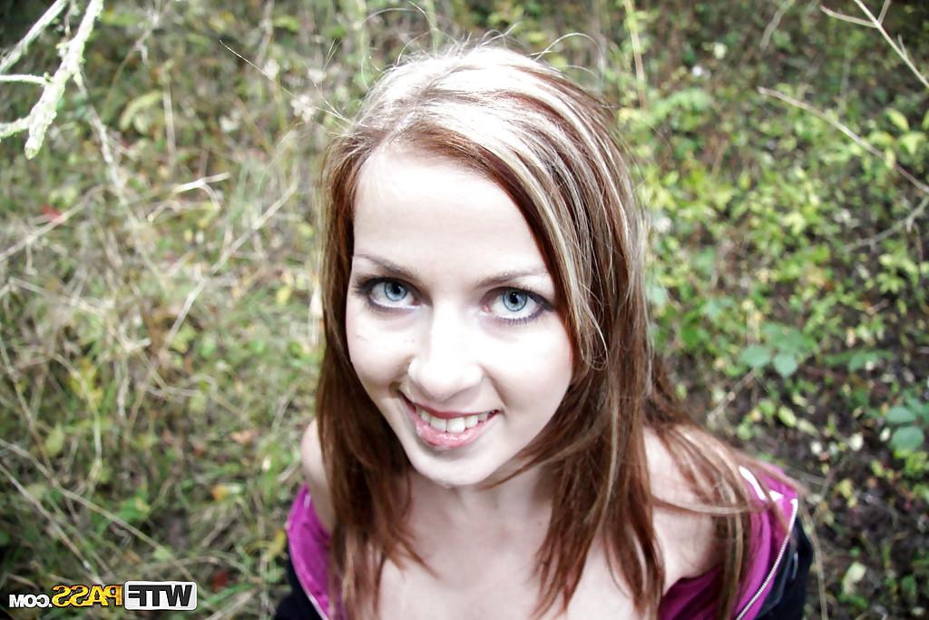 16P Slutty teen gets fucked and facialized in the public park