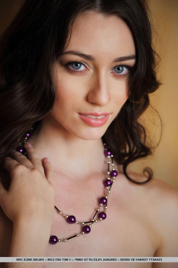 18P Brunette erotic teen Zsanett Tormay removing sexy thong & spreading wide
