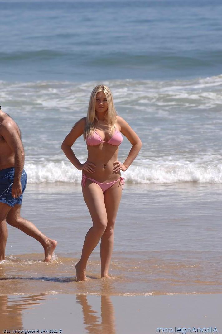 14P Pics of Alison Angel getting naughty on a beach