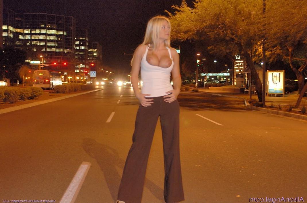 20P Pictures of Alison Angel being naughty in public