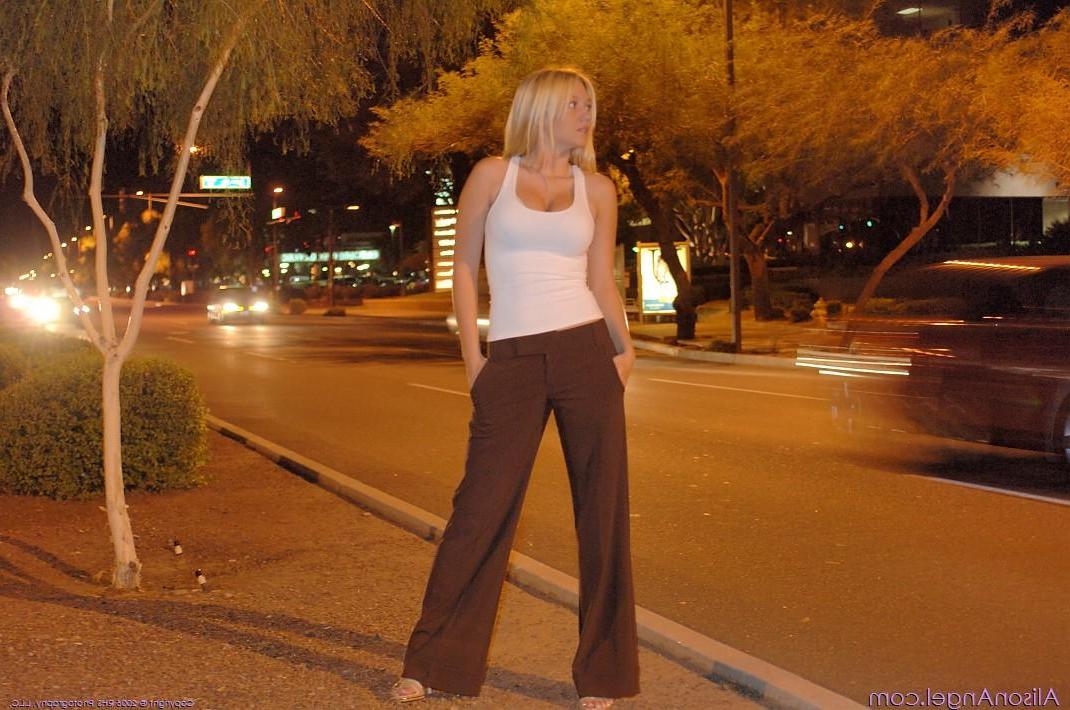 20P Pictures of teen Alison Angel flashing in public