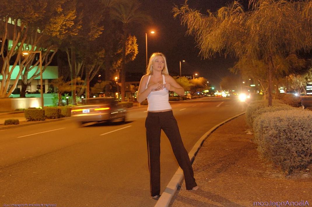 20P Pictures of teen Alison Angel flashing in public
