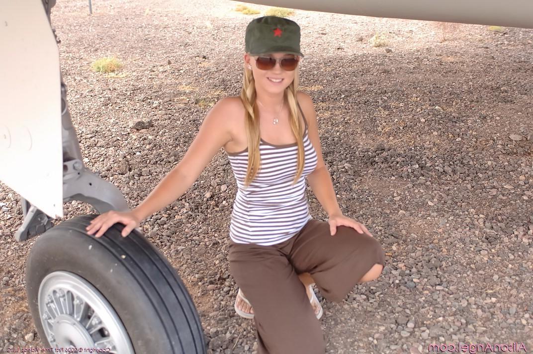 20P Pictures of teen hottie Alison Angel being naughty on a mission