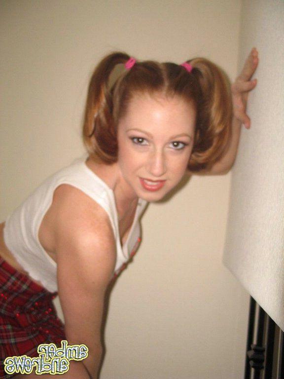 18P Pictures of teen amateur Amber Andrews being a bad schoolgirl