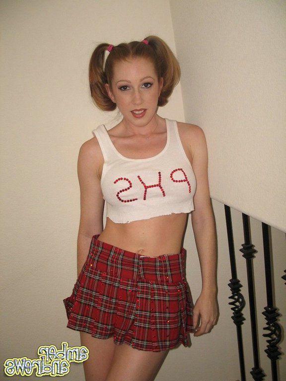 18P Pictures of teen amateur Amber Andrews being a bad schoolgirl