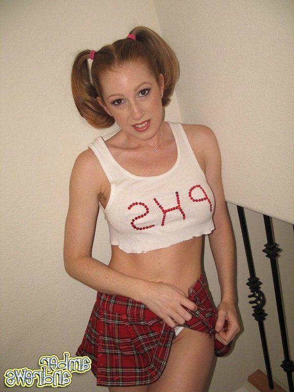 18P Pictures of teen amateur Amber Andrews being a bad schoolgirl