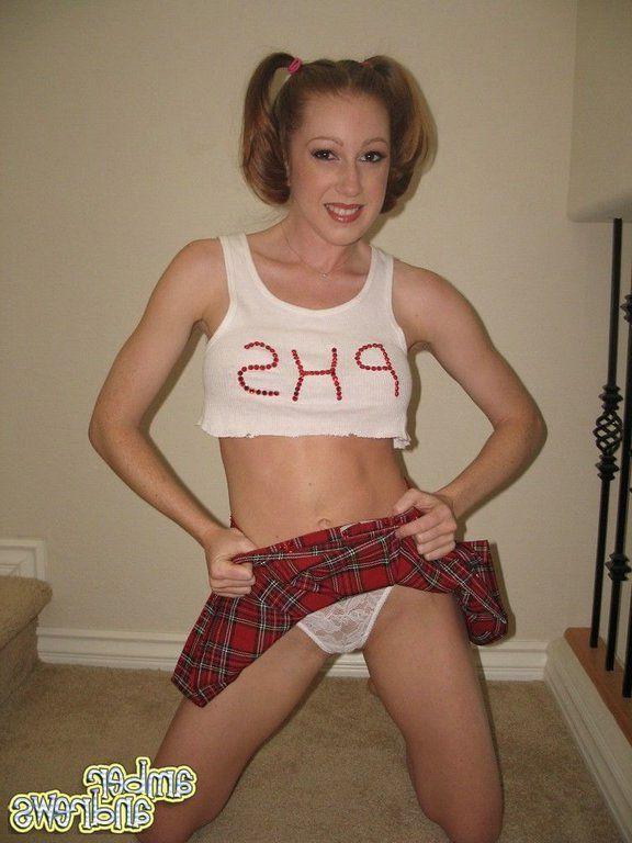 18P Pictures of teen amateur Amber Andrews being a bad schoolgirl
