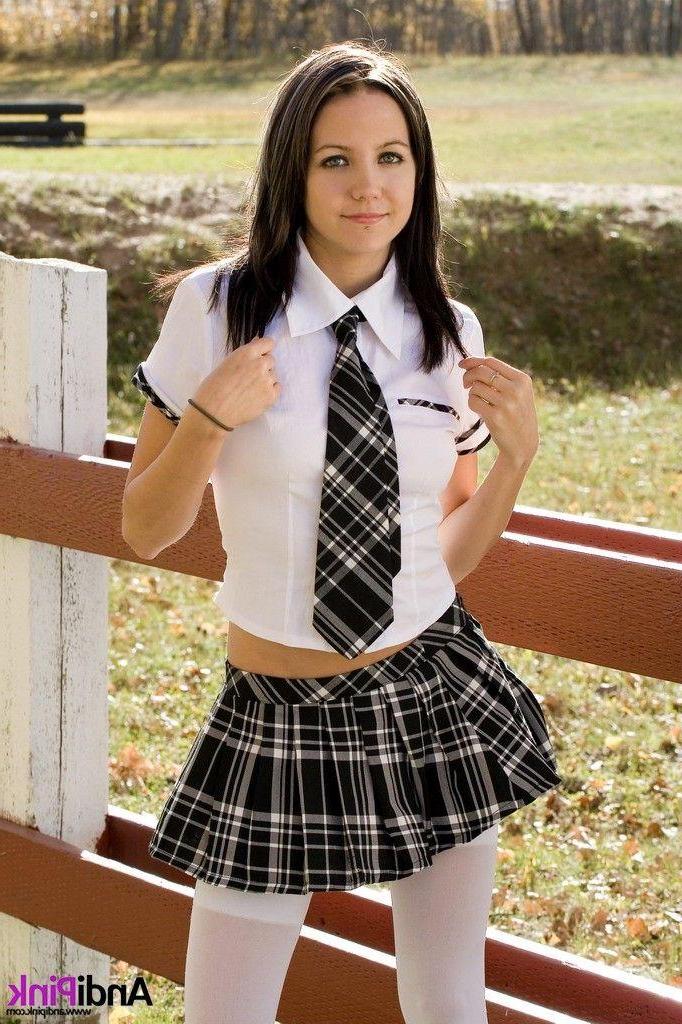 20P Pictures of teen Andi Pink being a naughty schoolgirl