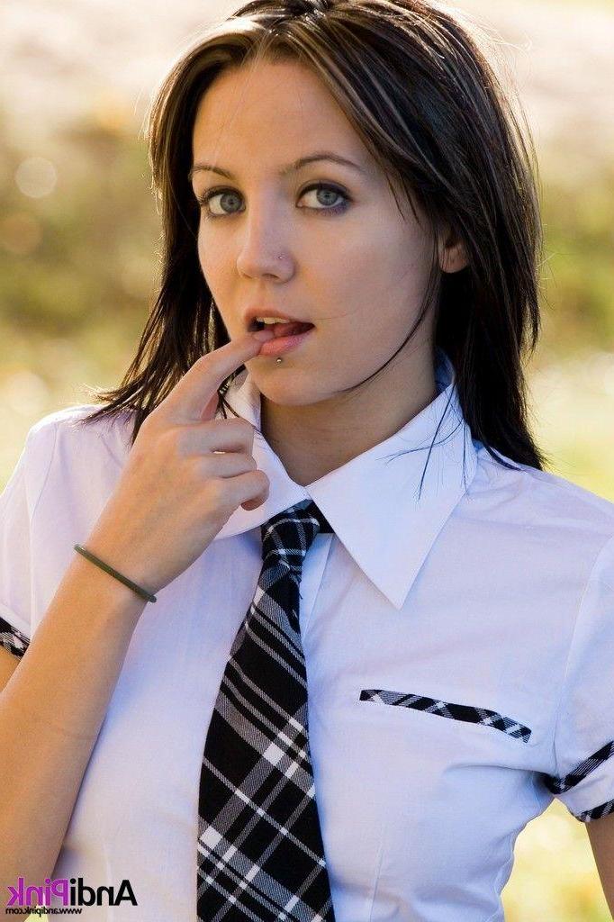 20P Pictures of teen Andi Pink being a naughty schoolgirl