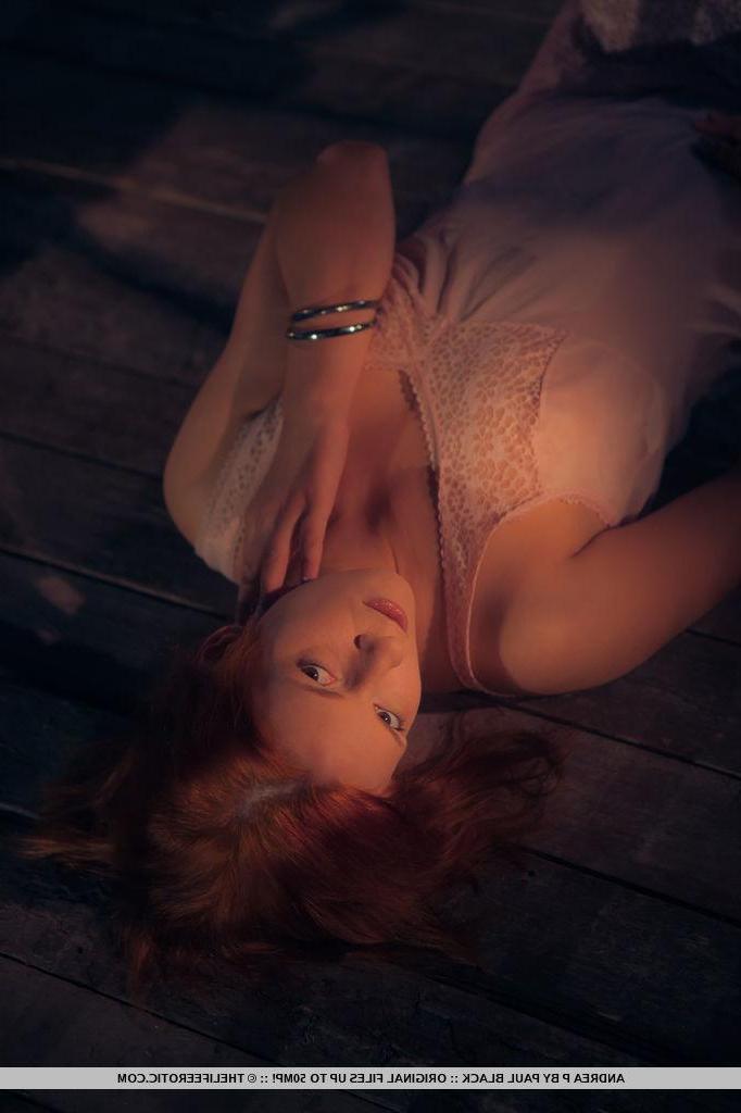 16P Gothic model Andrea P gets dark and kinky