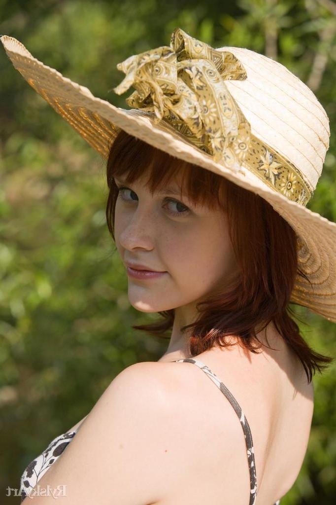 16P Redhead teen Anelie A goes skinny dipping in "Rivera"