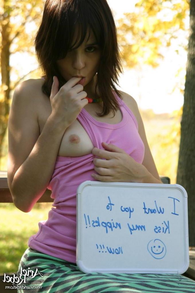 13P Pics of Ariel Rebel having some naughty fun outside