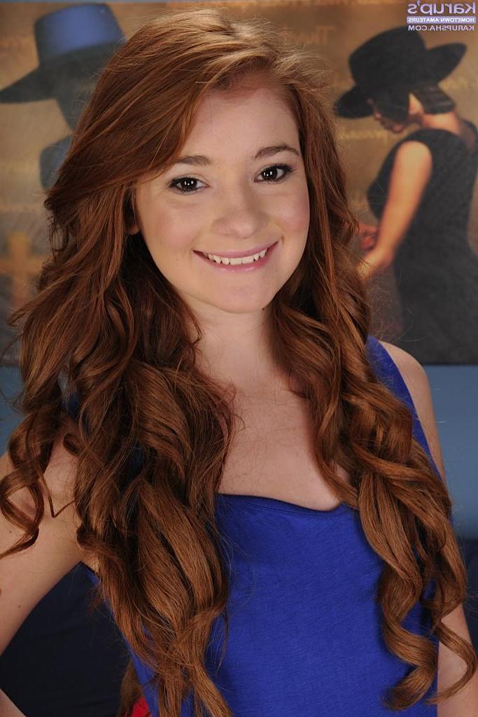 15P Sexy redhead teen Ava Sparxxx exposes her tight trimmed pussy