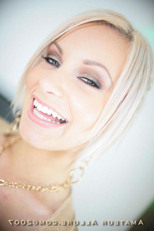 16P Gorgeous blonde teen Loren poses and deepthroats cock