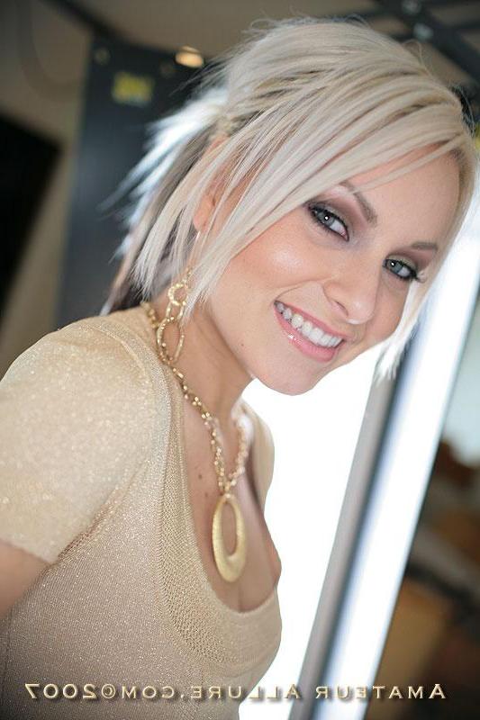 16P Gorgeous blonde teen Loren poses and deepthroats cock