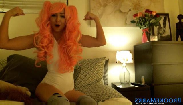16P Watch this pink, slip-filled camshow with Brooke's royal alter ego