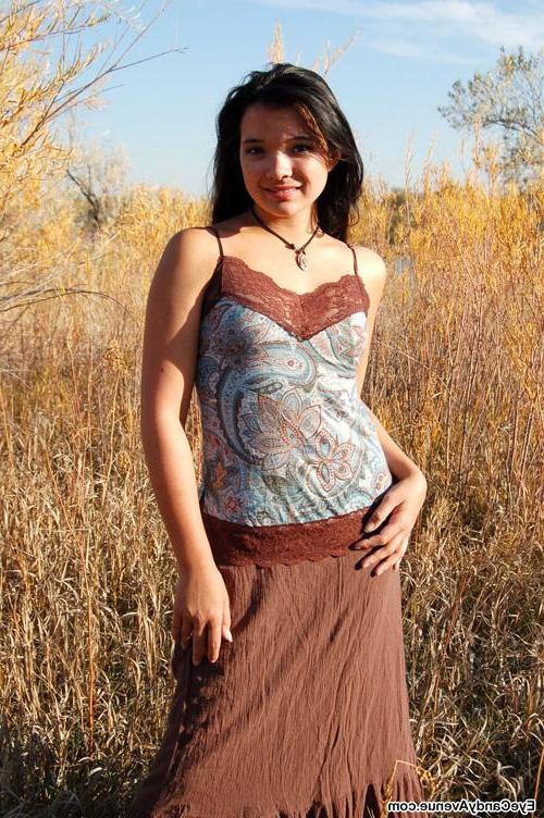 16P Beautiful girl Charli tries to challenge nature's beauty with her stunning body