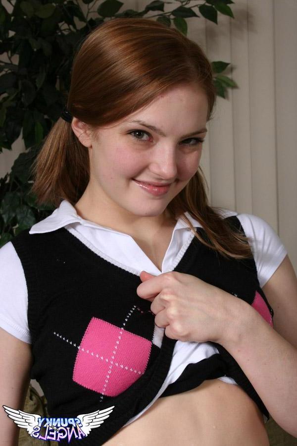 20P Pictures of a naughty schoolgirl showing you what's up her skirt