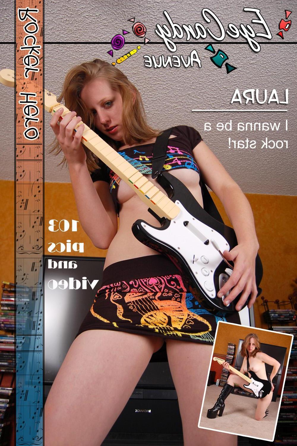 16P Hot redhead teen Laura wants to be a Rock Star