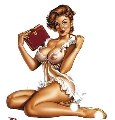 25P Busty Retro Pinup Housewives