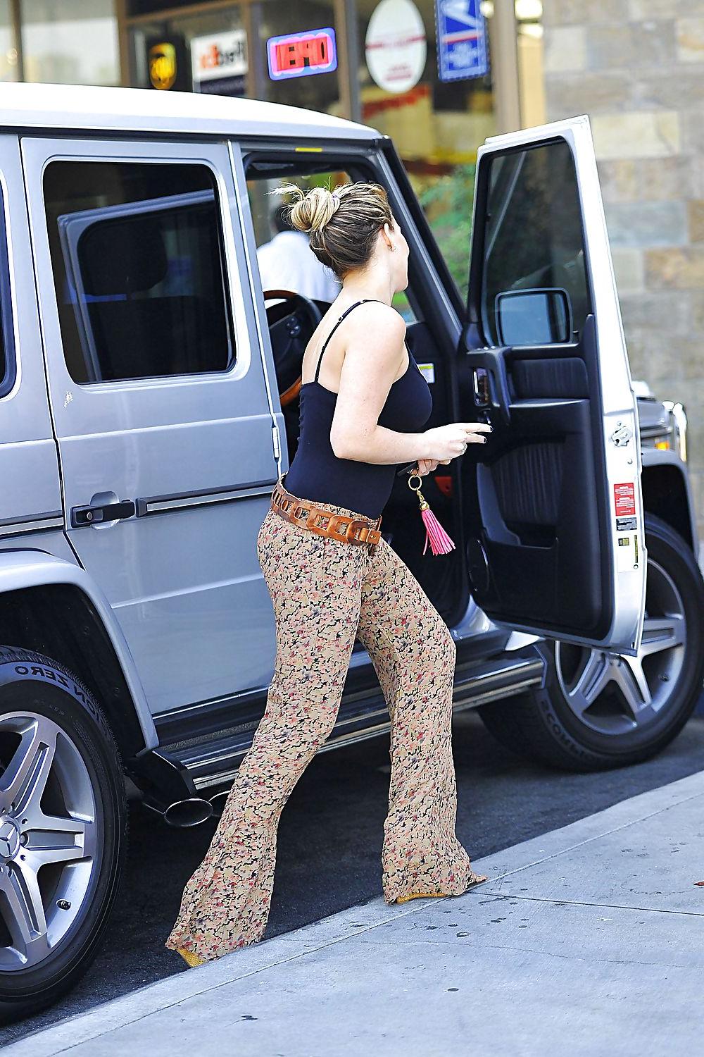 25P Hilary Duff Slight Cleavage and Pokies O and A in Hollywood