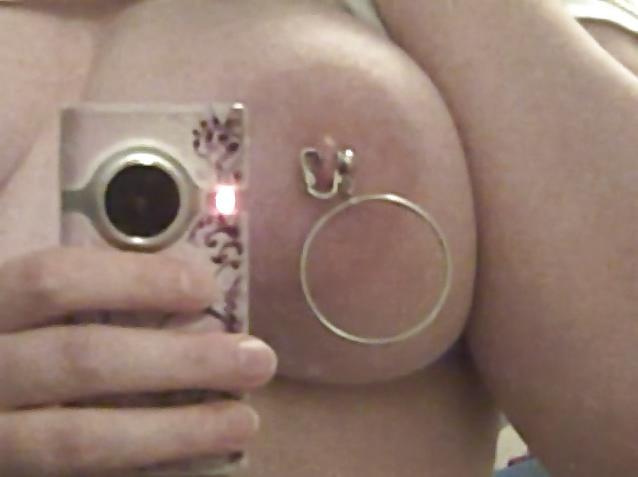 4P Makeshift nipple clamps, with clip-on Earrings